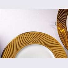 Load image into Gallery viewer, Jean Luce Etched Gold Dinner Plates
