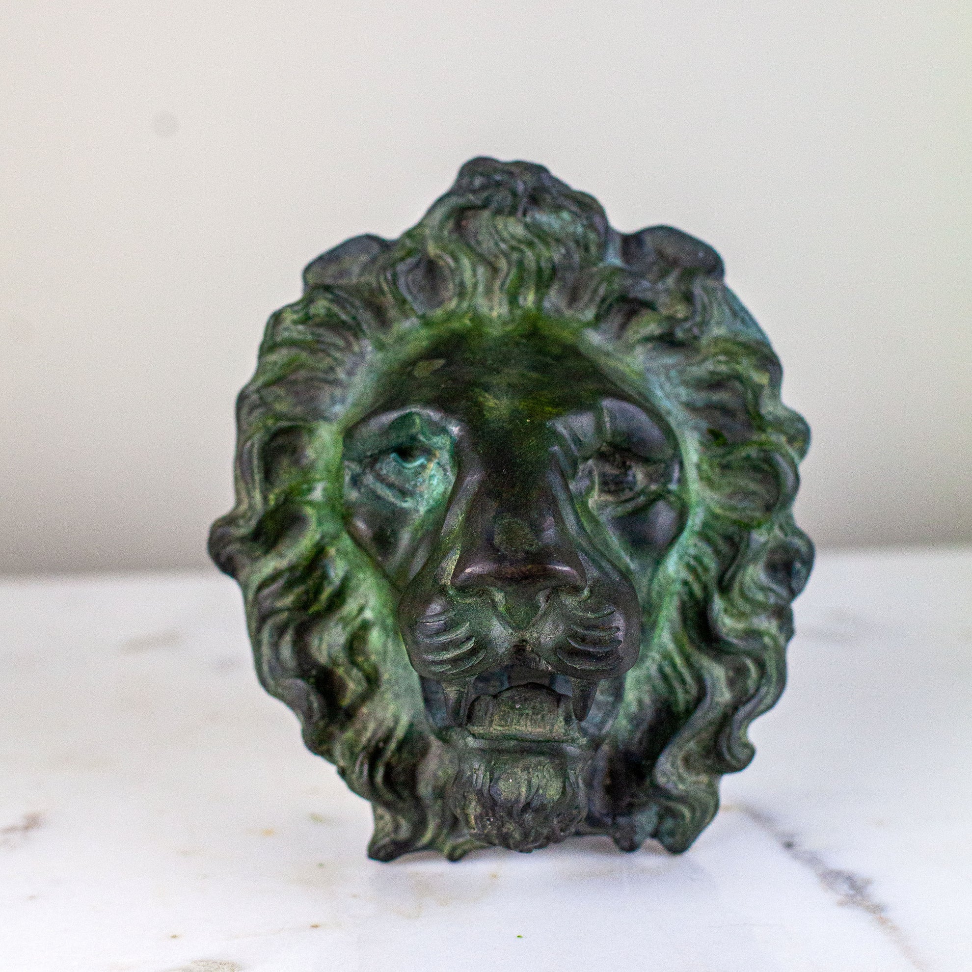 Vintage Bronze Lion Head Fountain