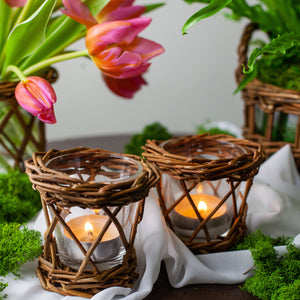 Willow Votive Holders, set of 2