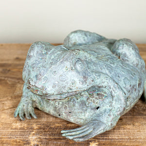 Vintage Brass Garden Frog