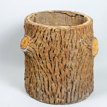 Load image into Gallery viewer, French Faux Bois Small Stump Planter - hand sculpted cement
