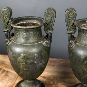 Pair of Neo-Classical Spelter Urns