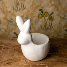 Load image into Gallery viewer, White Rabbit Cachepot, 11&quot;
