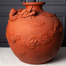 Load image into Gallery viewer, Vintage Carved Chinese YiXing Clay Dragon Vessel
