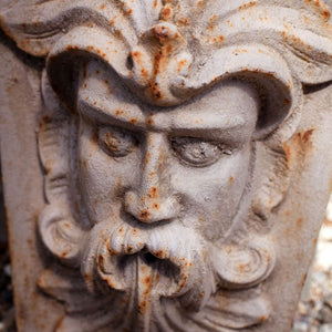 Vintage Bearded Man Iron Fountain Head