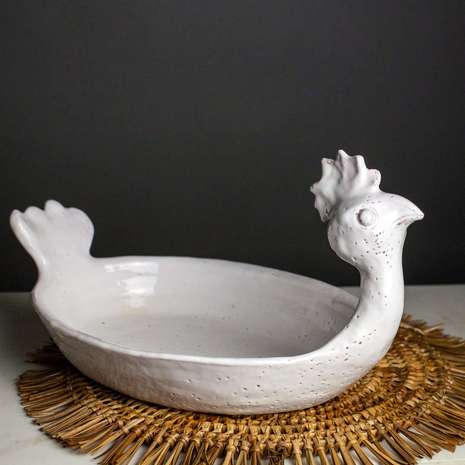Vallauris Midcentury Chicken Pottery Bowl