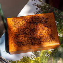 Load image into Gallery viewer, Antique Dutch Pyrography Trinket Box
