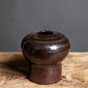 Ikebana Vase, Glazed Dark