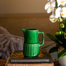 Load image into Gallery viewer, Vintage Sarreguemines Green Pitcher
