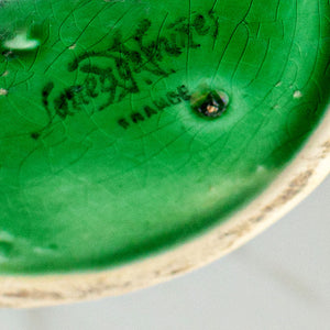 Vintage Sarreguemines Green Pitcher