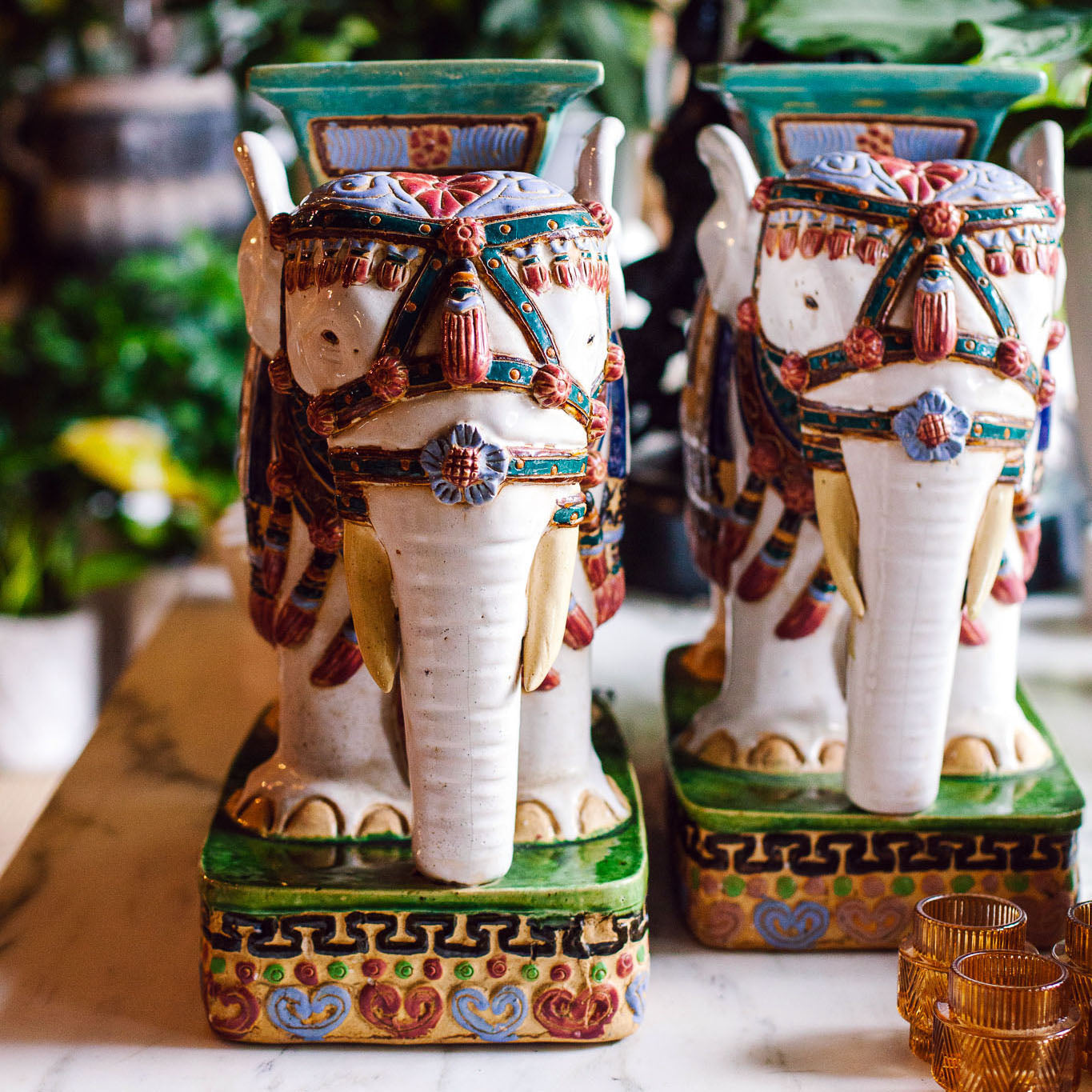 elephant plant stand indoor Vintage Hollywood Regency Elephant Plant Stand/Table – fleurdetroit