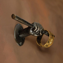 Load image into Gallery viewer, Cast Iron Bronze Hand Wall Hook
